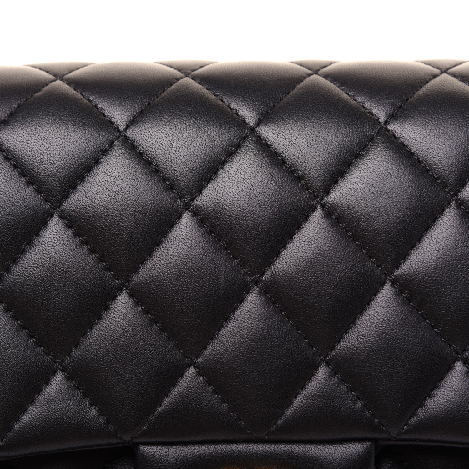 Chanel Lambskin Quilted Medium Double Flap Black 16 of 18