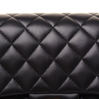Chanel Lambskin Quilted Medium Double Flap Black 16 of 18