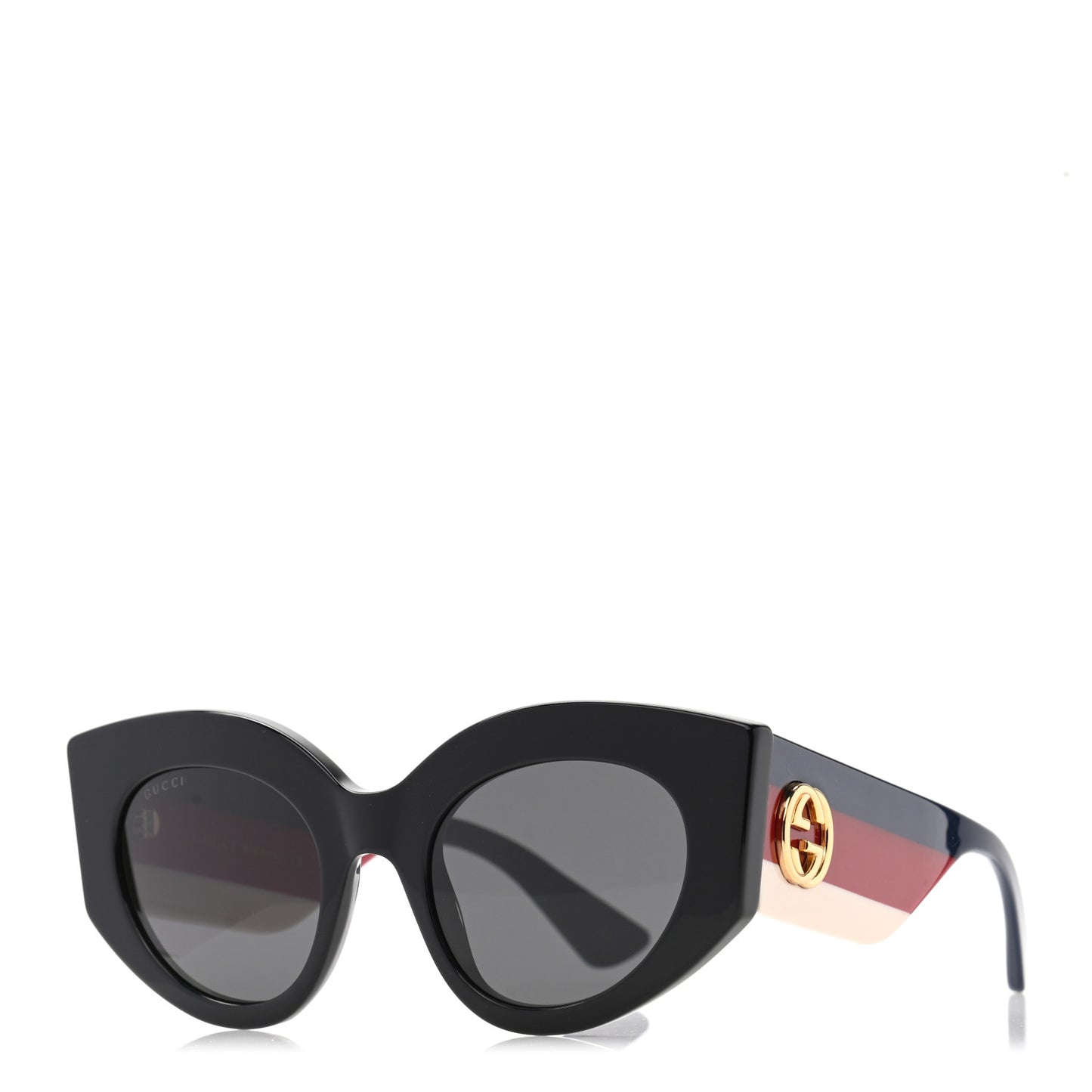 Acetate Oversized Rectangle Frame Web Sunglasses GG 0275/S Black