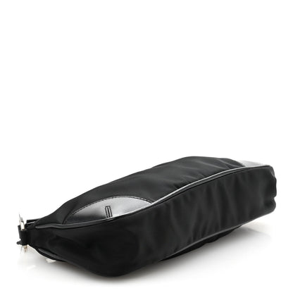 Prada Tessuto Nylon Soft Calf Shoulder Bag Black Black 3 of 13