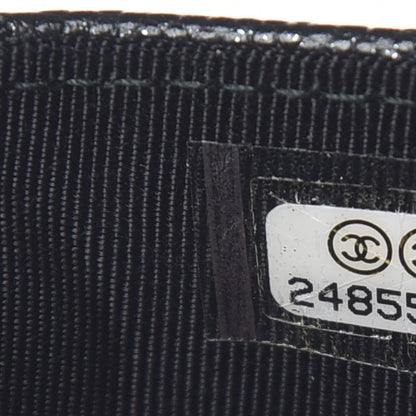 Chanel Iridescent Caviar Quilted CC Zip Card Holder Black 7 of 8