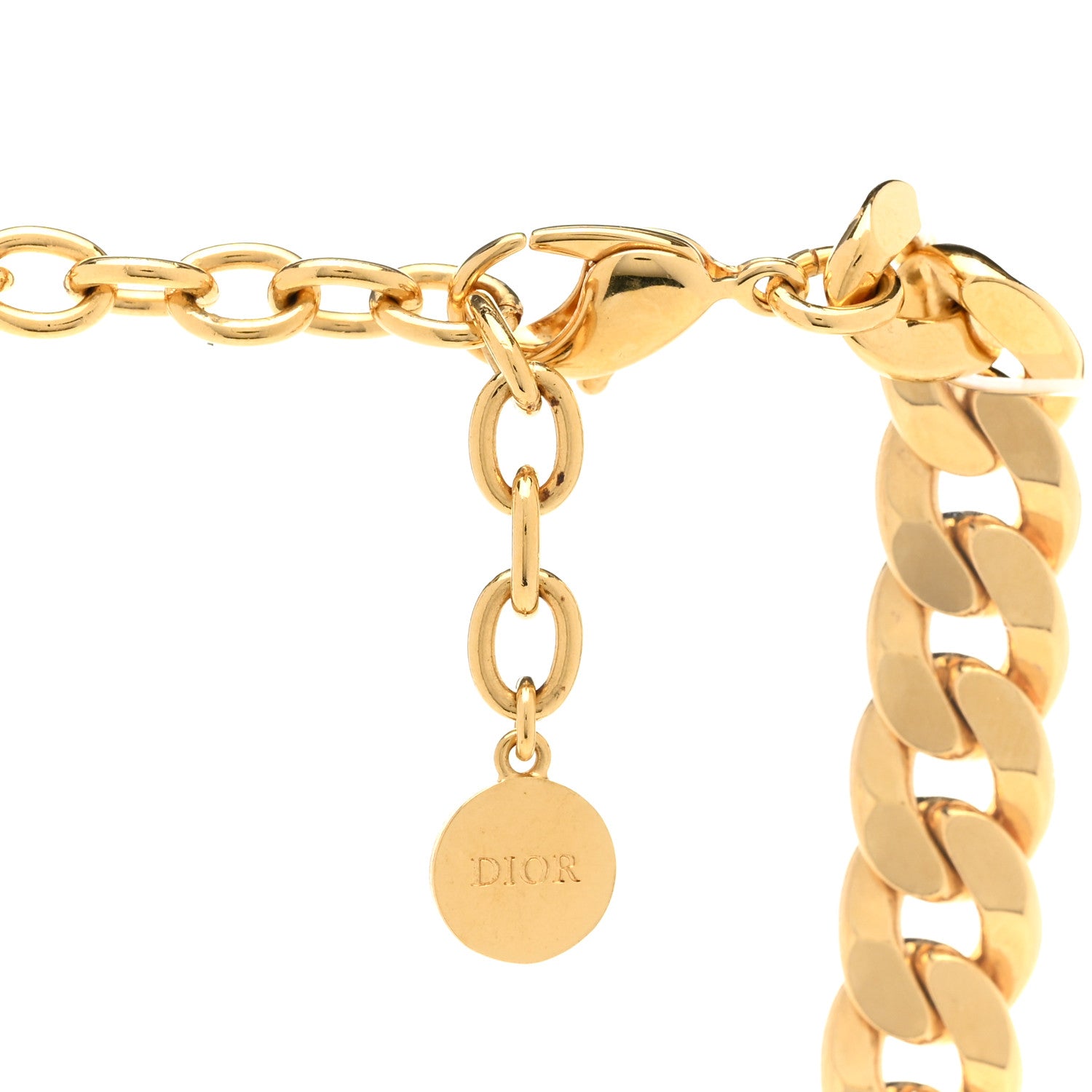 Christian Dior Metal Danseuse Etoile Chain Choker Necklace Gold 5 of 6