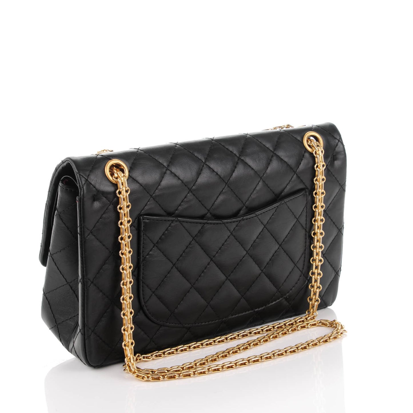 Aged Calfskin Quilted 2.55 Reissue 226 Flap Black