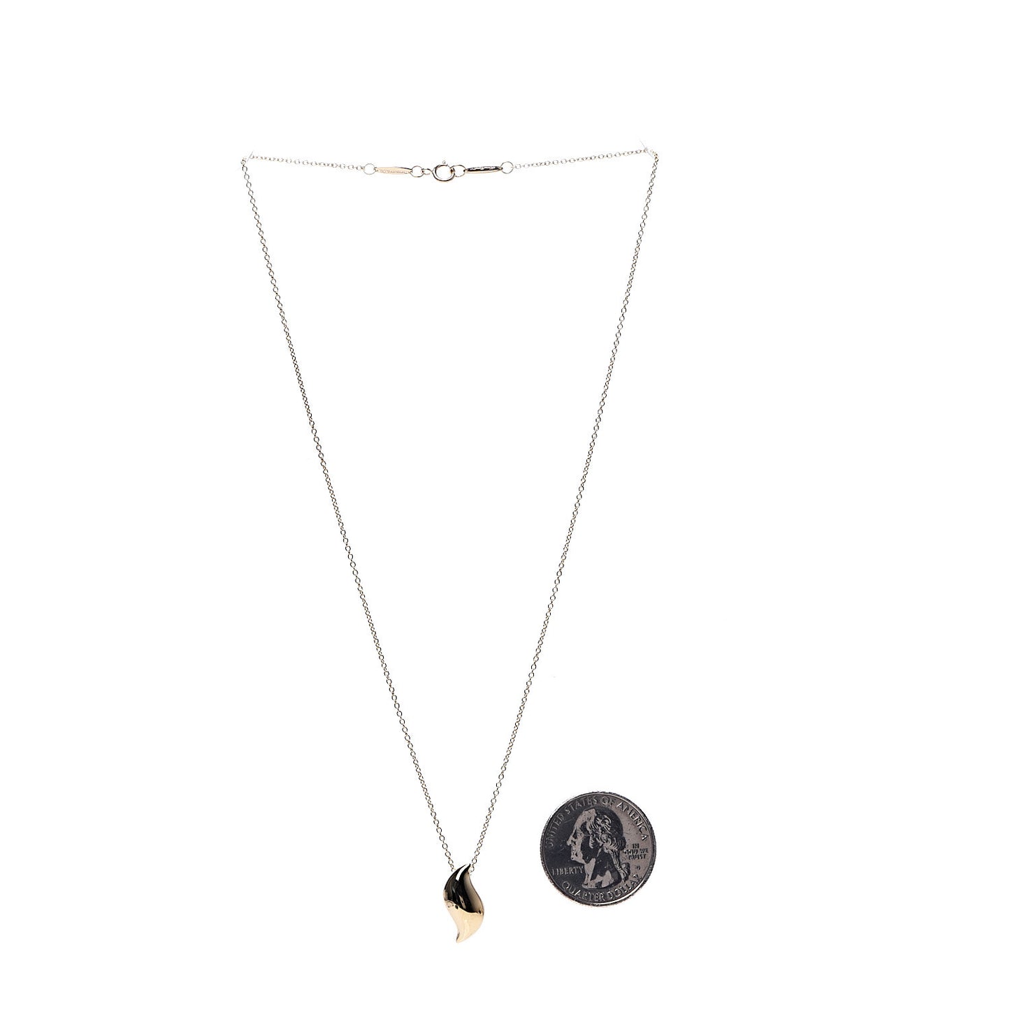 18K Yellow Gold Elsa Peretti Marquis Pendant Necklace