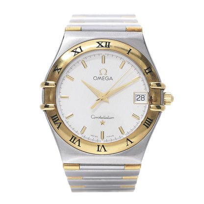 Omega Stainless Steel 18K Yellow Gold 33mm Constellation Quartz Watch White 1312.30 1 of 5