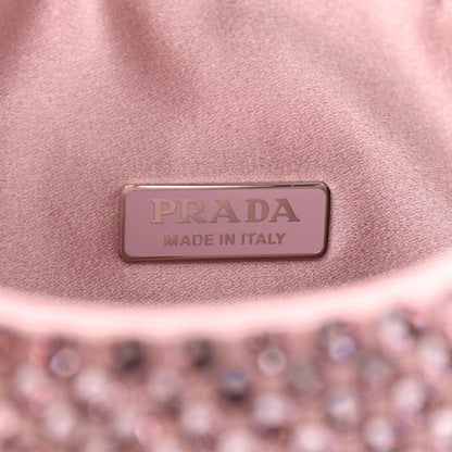 Prada Satin Crystal Mini Re-Edition 2000 Bag Alabastro 8 of 9