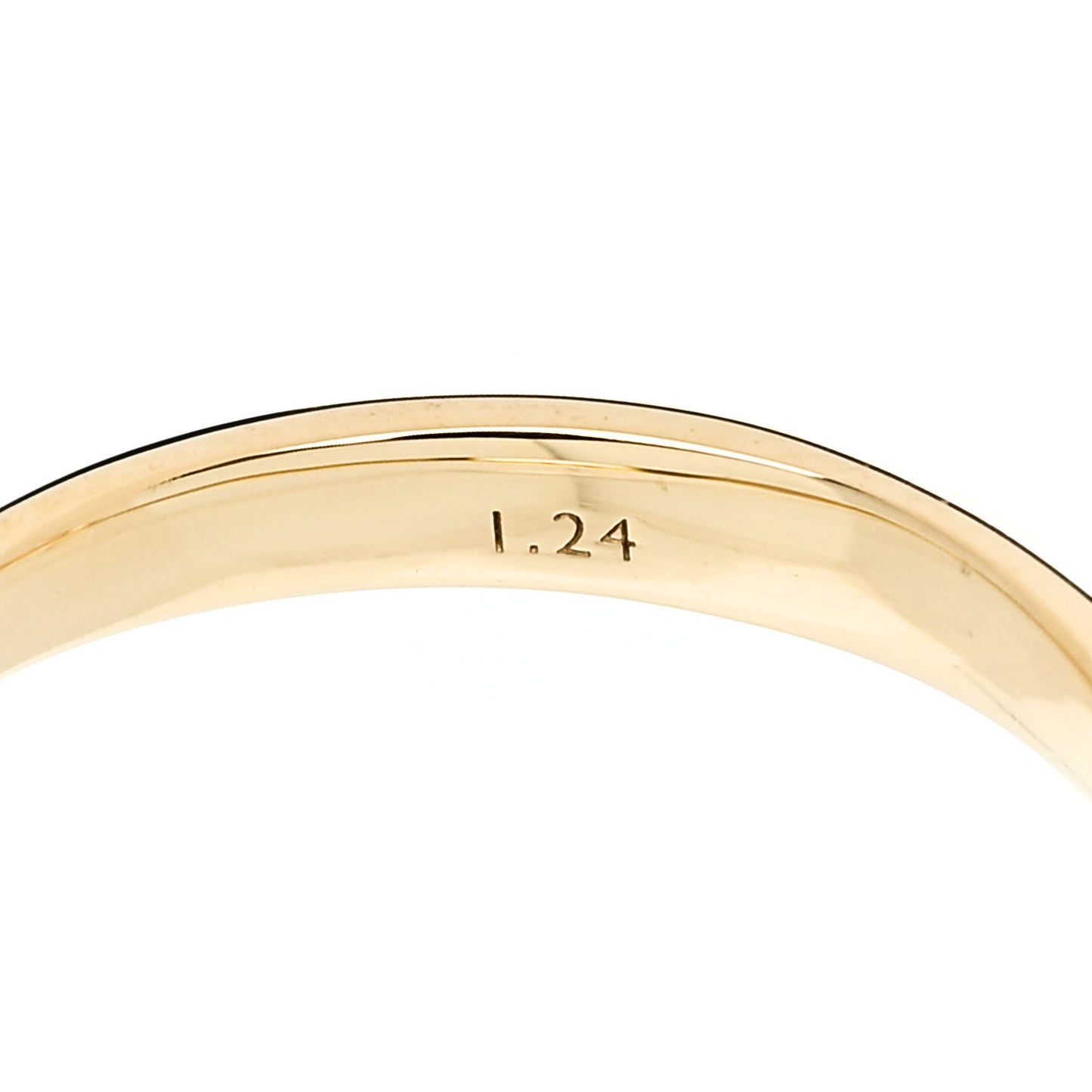 18K Yellow Gold Diamond 1.24ct Solitaire Engagement Ring 53 6.25