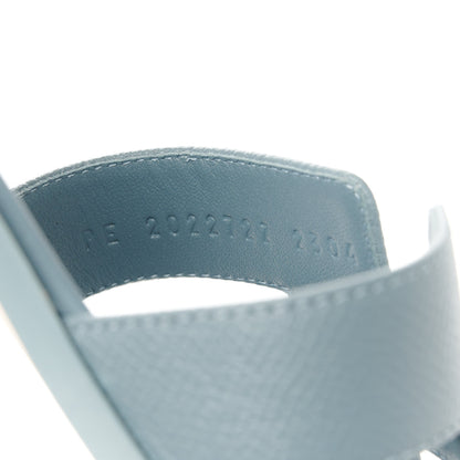 Hermes Epsom Oran Sandals 39.5 Gris Antarctique 8 of 8