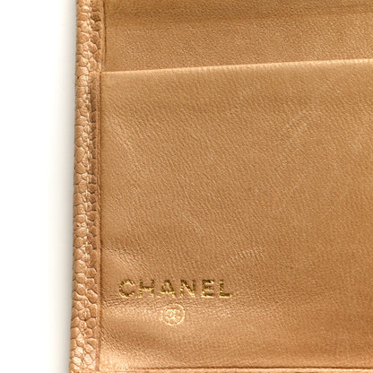 Chanel Caviar Diamond Stitched French Wallet Beige 7 of 15