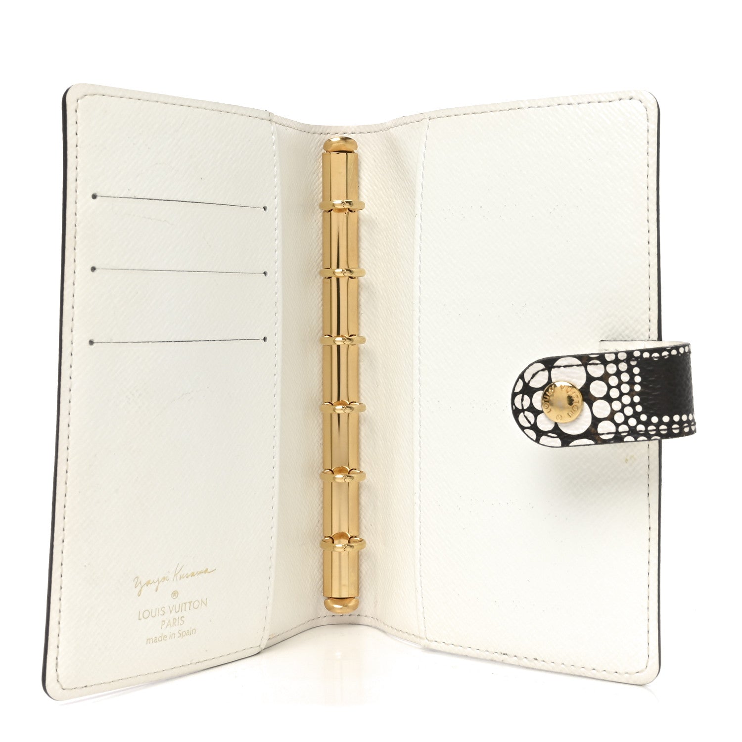 Louis Vuitton Monogram Kusama Town Small Ring Agenda White 5 of 6