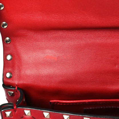 Valentino Garavani Nappa Small Rockstud Spike Shoulder Bag Rosso Valentino 8 of 9