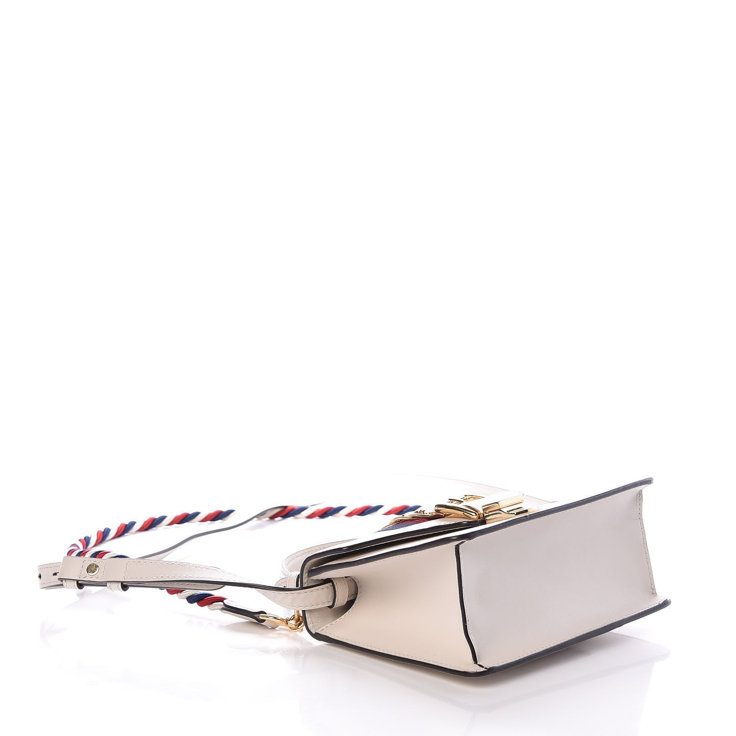 Gucci Calfskin Mini Sylvie Top Handle Bag White 5 of 13