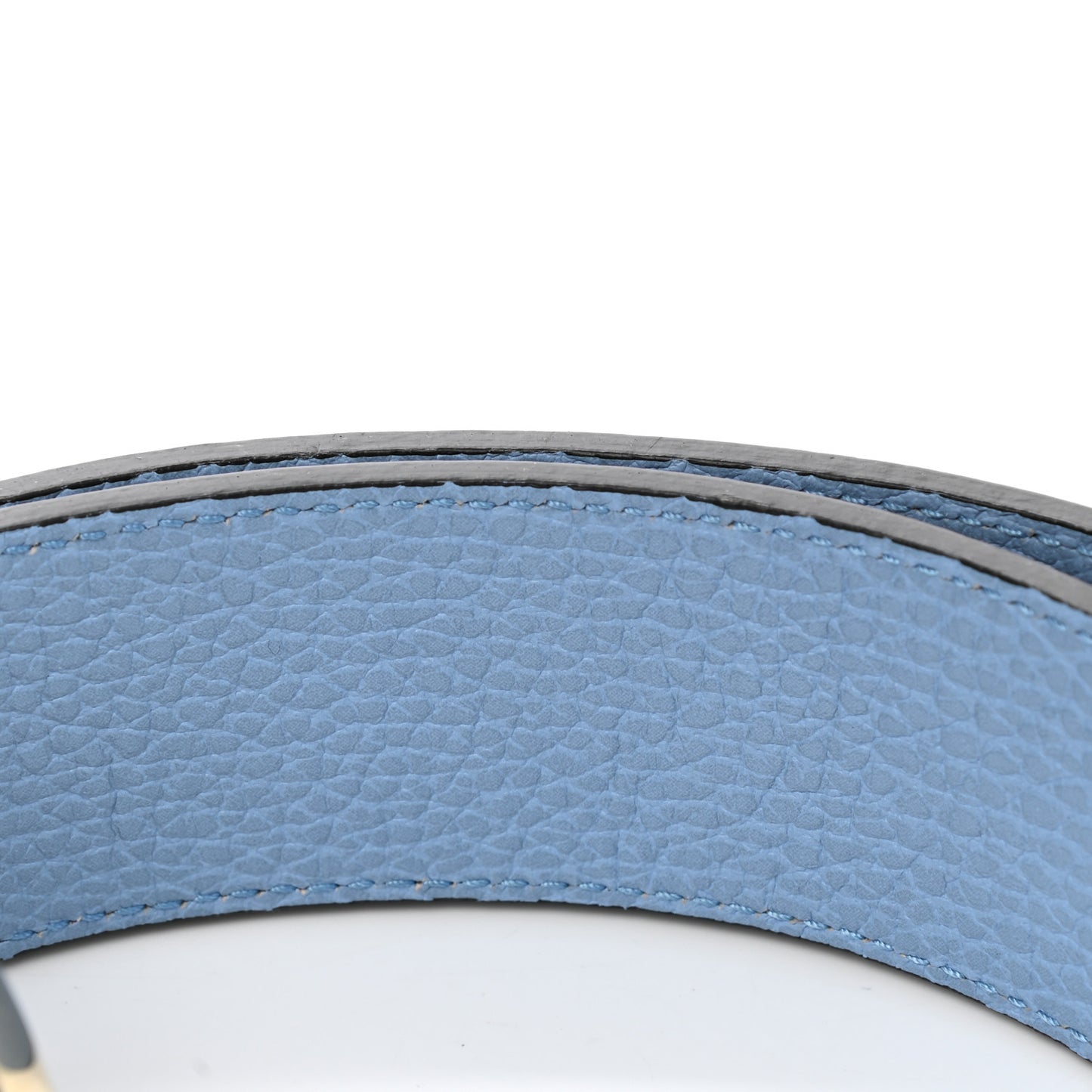 Dollar Calfskin 1973 Reversible Belt 85 34 Black Mineral Blue