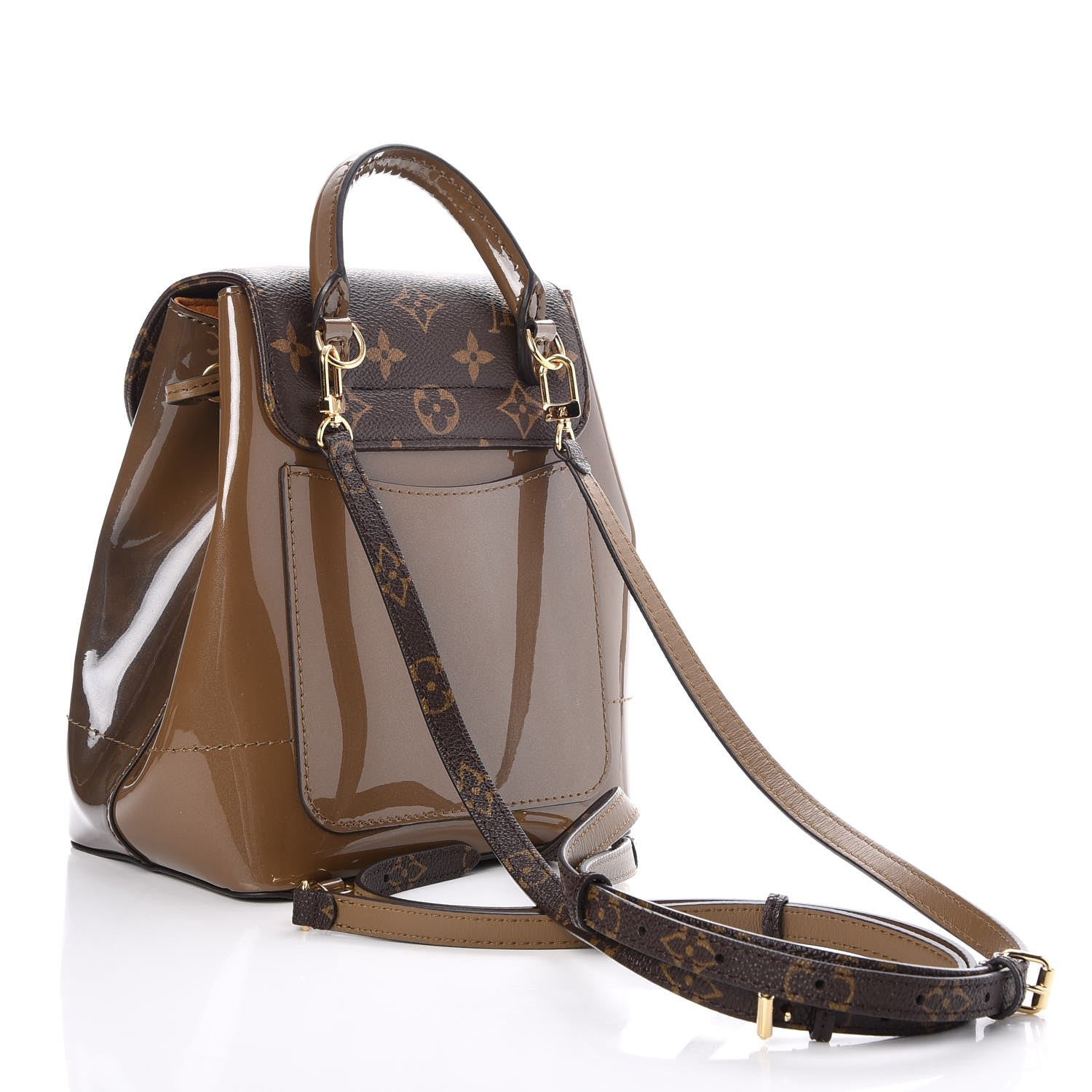 Louis Vuitton Patent Monogram Hot Springs Backpack Vert Bronze 3 of 9