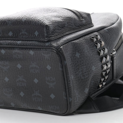 MCM Visetos Small Side Stud Stark Backpack Black 10 of 11