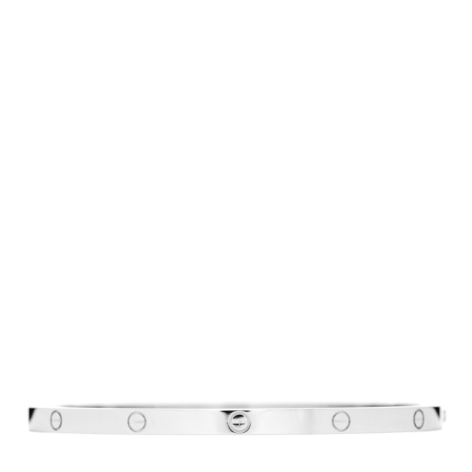 Cartier 18K White Gold Small LOVE Bracelet 17 2 of 4