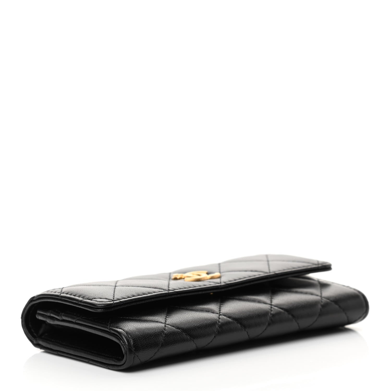 Chanel Lambskin Quilted Medium Flap Wallet Black 4 of 9