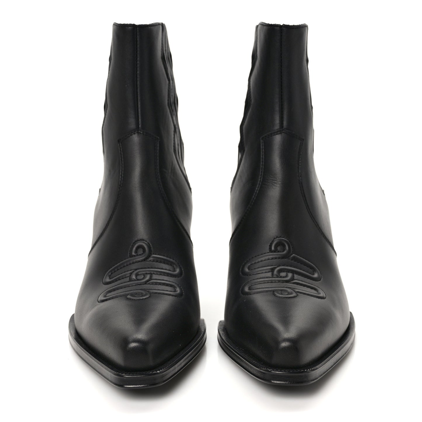 Calfskin Womens Vegas Ankle Boot 38 Black