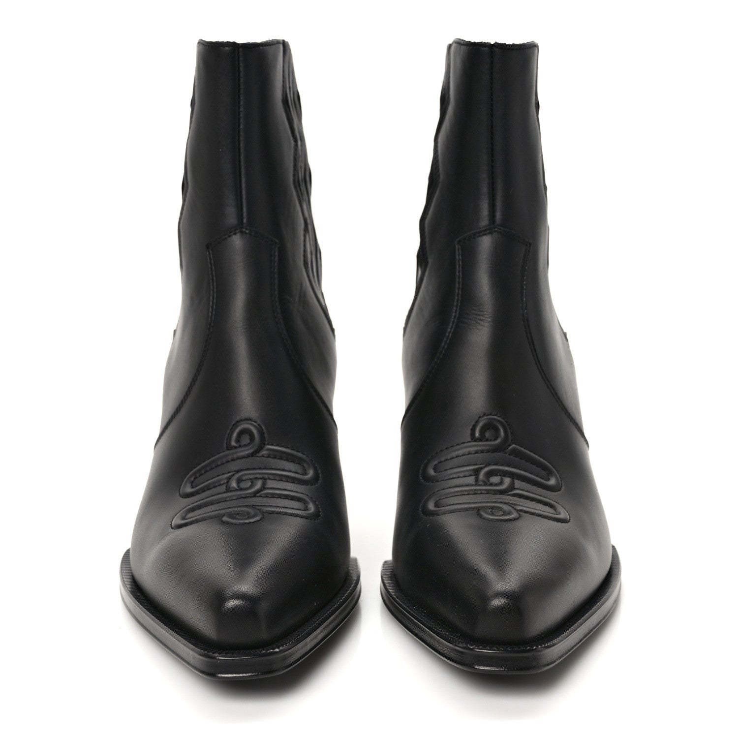 Hermes Calfskin Womens Vegas Ankle Boot 38 Black 2 of 8