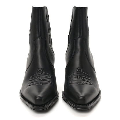 Hermes Calfskin Womens Vegas Ankle Boot 38 Black 2 of 8