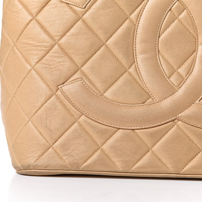 Chanel Lambskin Quilted Medallion Tote Beige 13 of 27