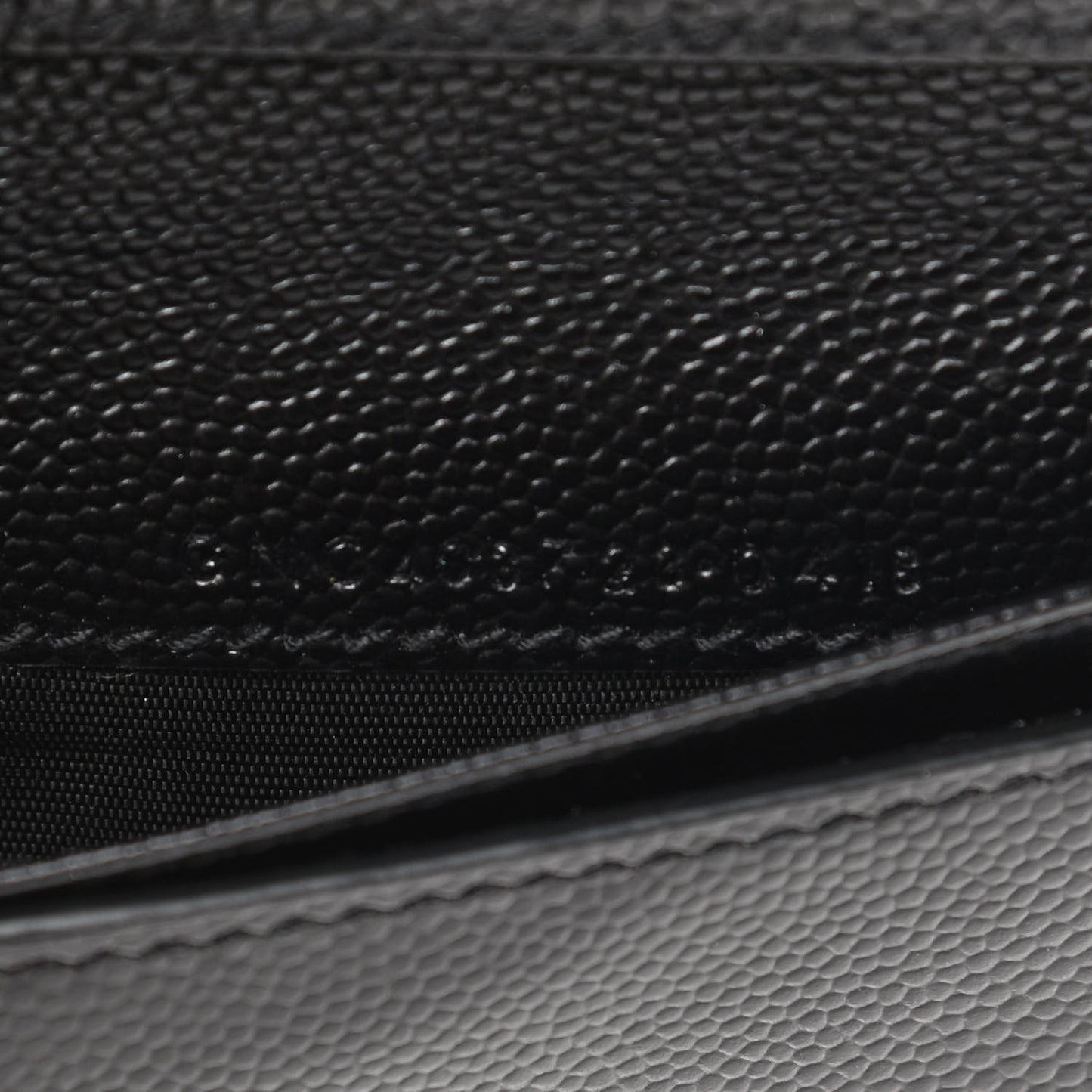 Grain De Poudre Matelasse Chevron Monogram Compact Zip Around Wallet Black