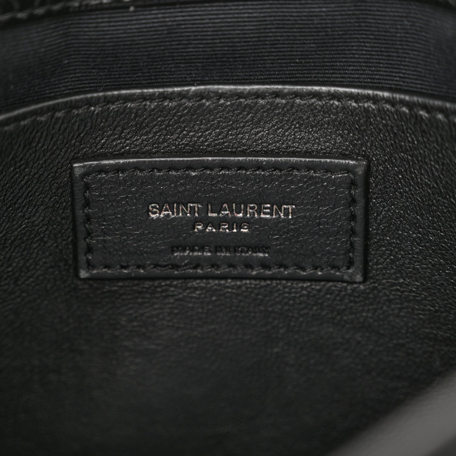 Saint Laurent Crinkled Calfskin Matelasse Monogram Baby Niki Chain Satchel Black 6 of 14