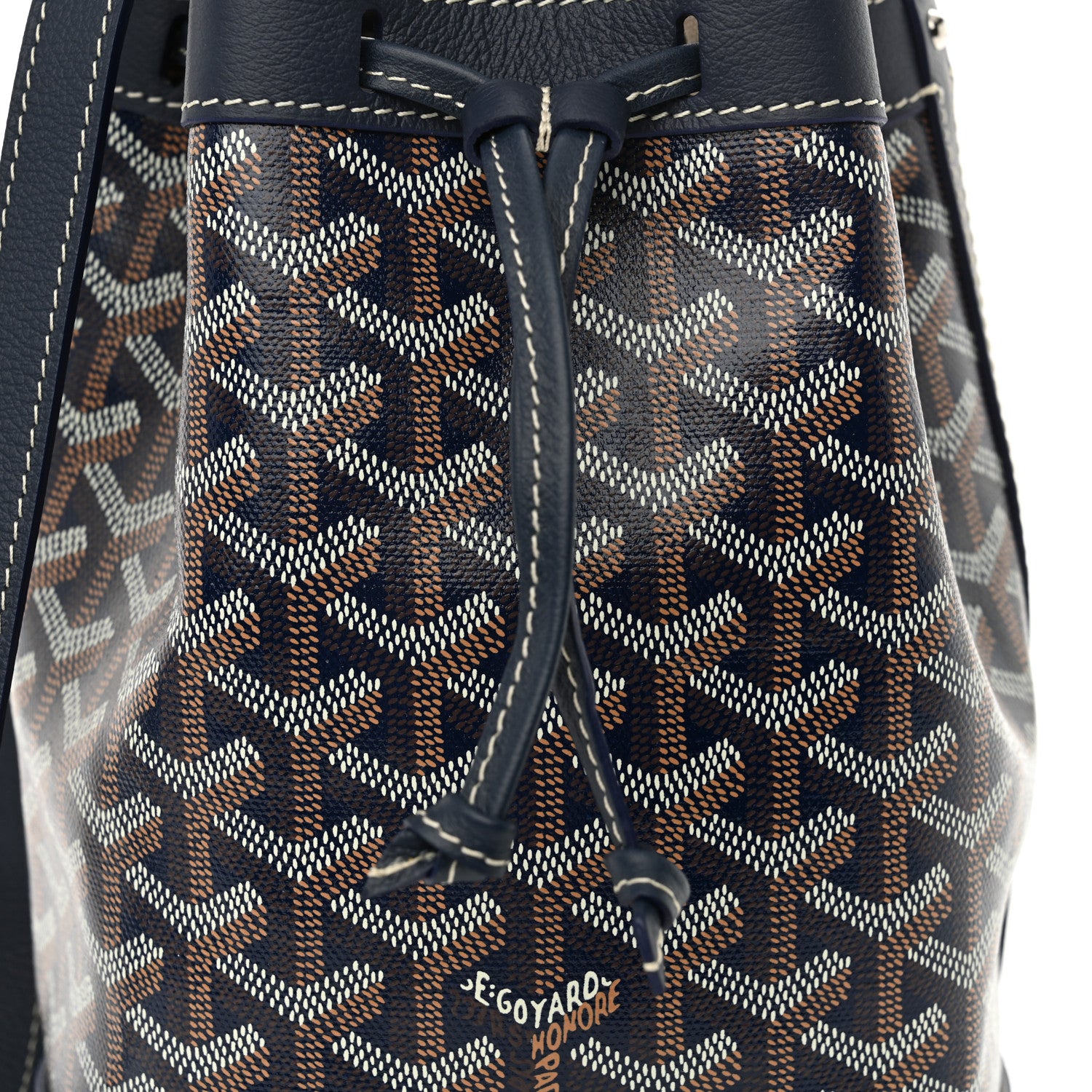 Goyard Goyardine Petit Flot Bucket Bag PM Navy 7 of 9