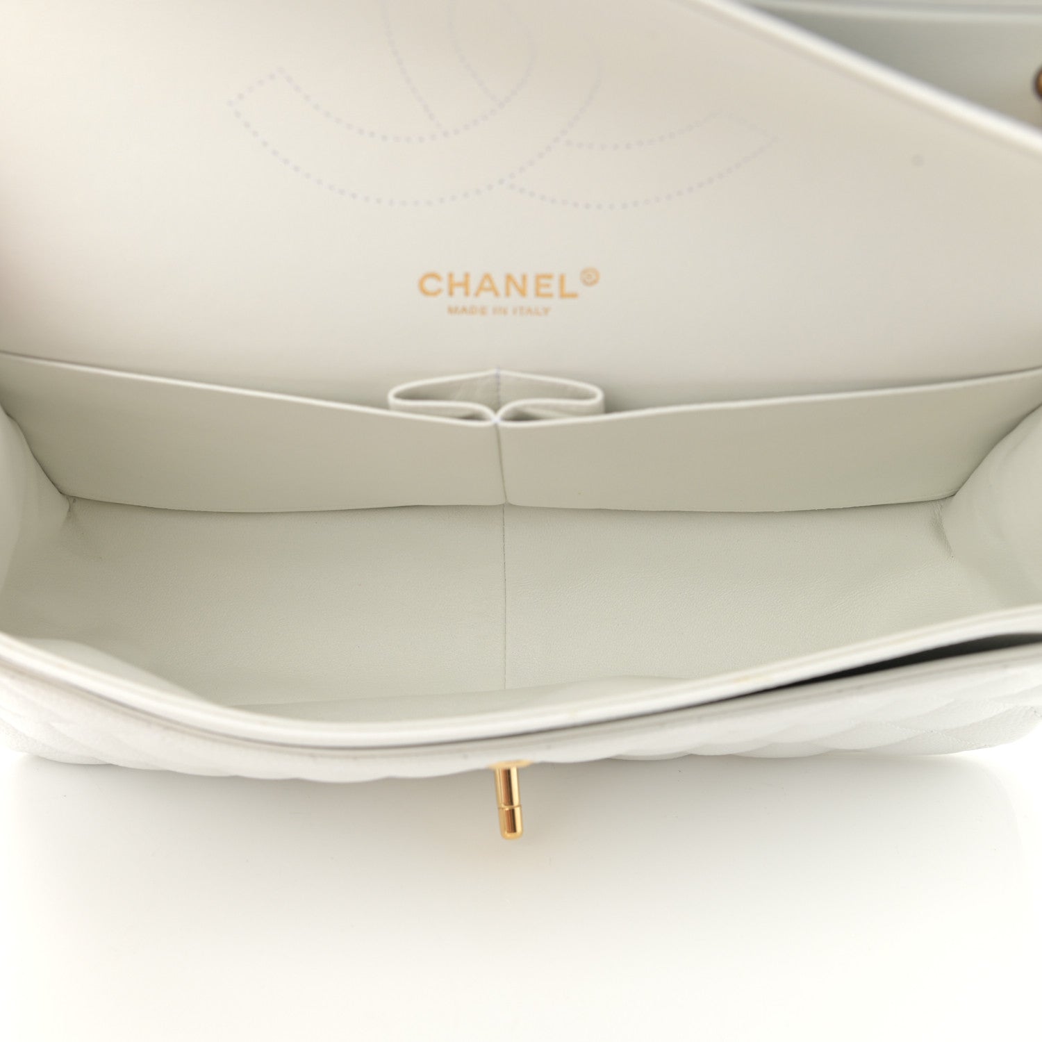 Chanel Caviar Quilted Jumbo Double Flap White 5 of 13