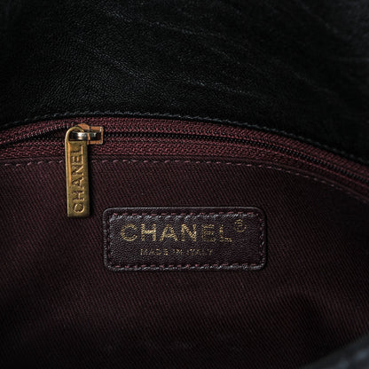 Chanel Wrinkled Lambskin Chevron Quilted Small Flap Black 6 of 7