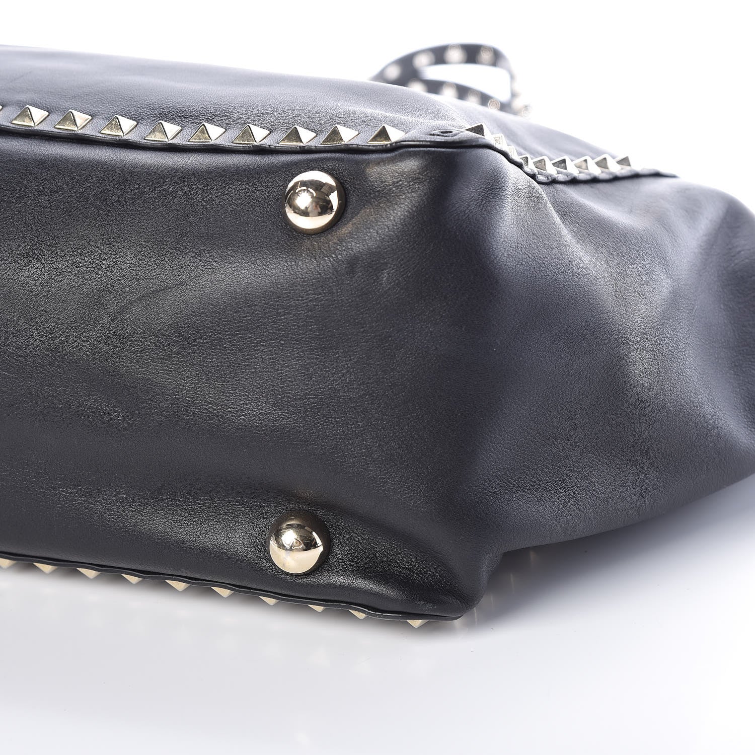 Valentino Garavani Vitello Medium Rockstud Tote Black 6 of 13