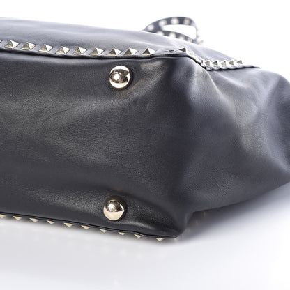 Valentino Garavani Vitello Medium Rockstud Tote Black 6 of 13