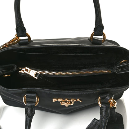 Prada Tessuto Nylon Saffiano Small Tote Black 4 of 9