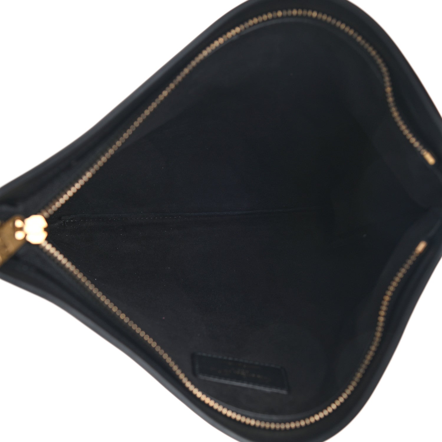 Christian Dior Calfskin Embossed Logo Zip Clutch Black 5 of 7