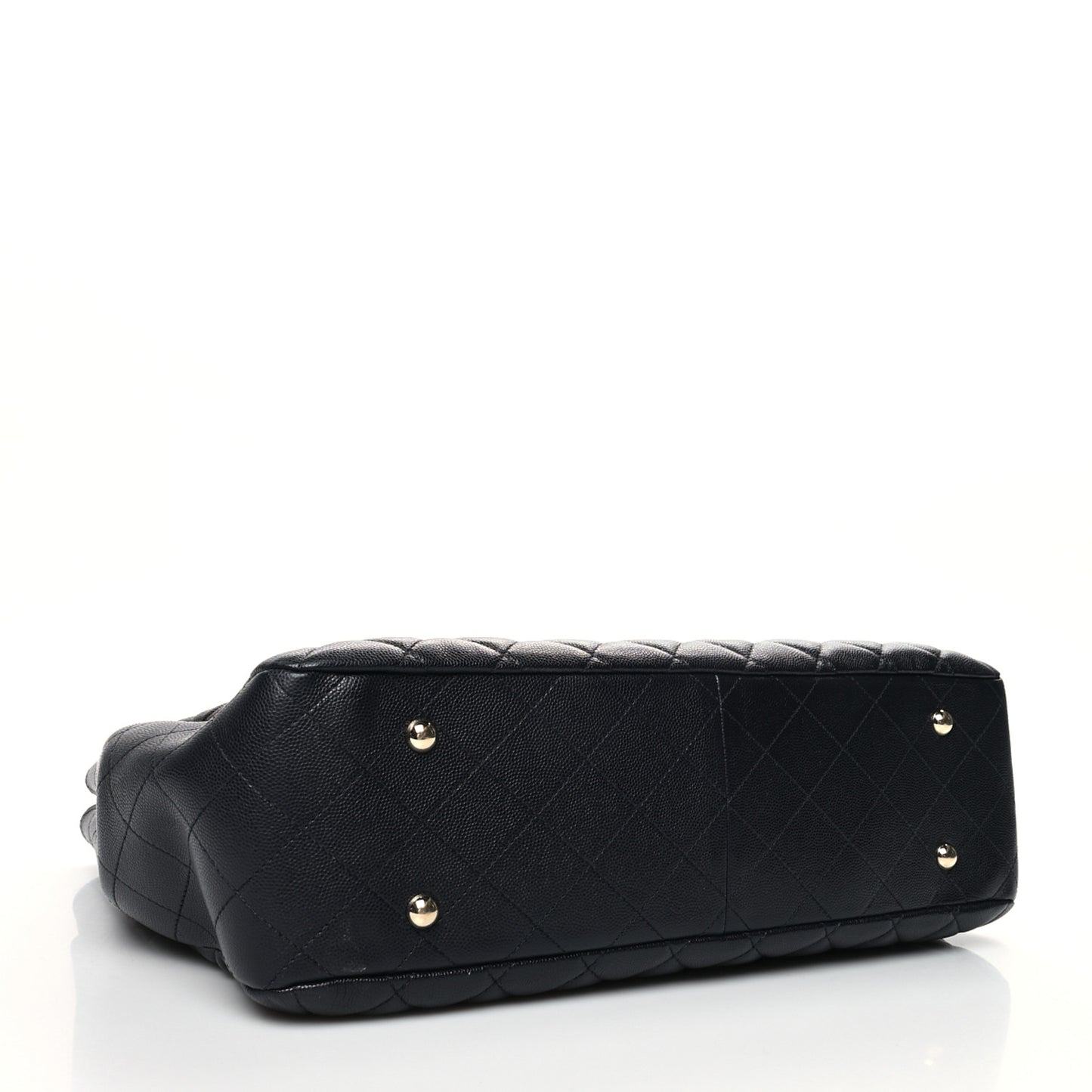 Caviar Quilted Large CC Shopping Tote Navy