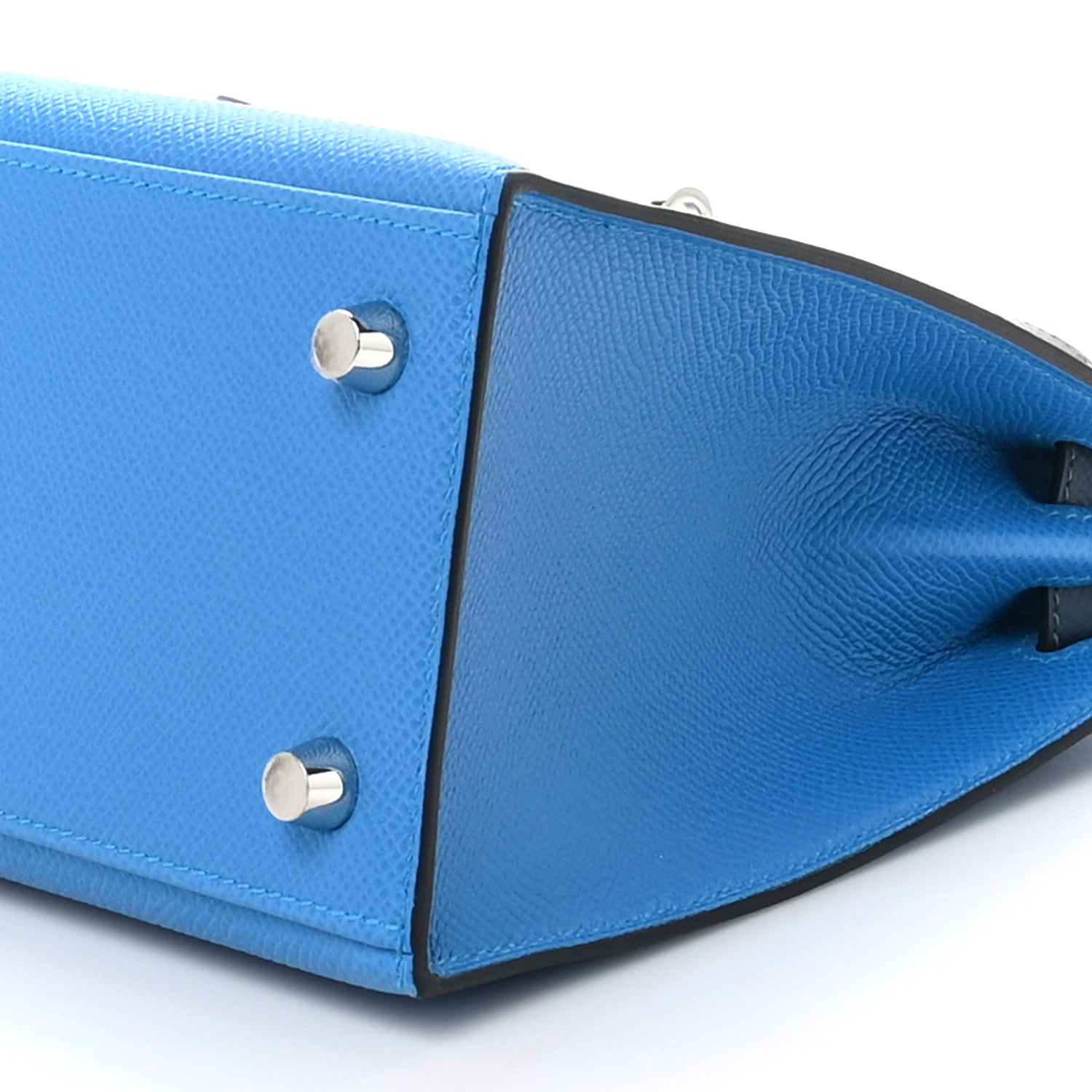 Hermes Epsom Horseshoe Kelly Sellier 25 Bleu Zanzibar Bleu De Pruse 10 of 11