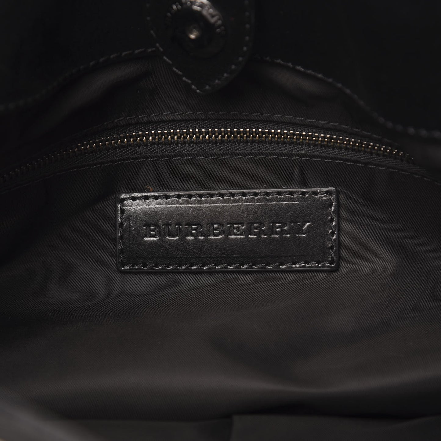Nylon Beat Check Studded Hobo Black