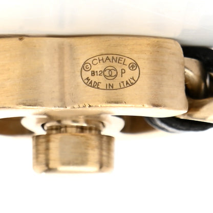 Chanel Metallic Lambskin CC Turnlock Chain Belt Black 4 of 4