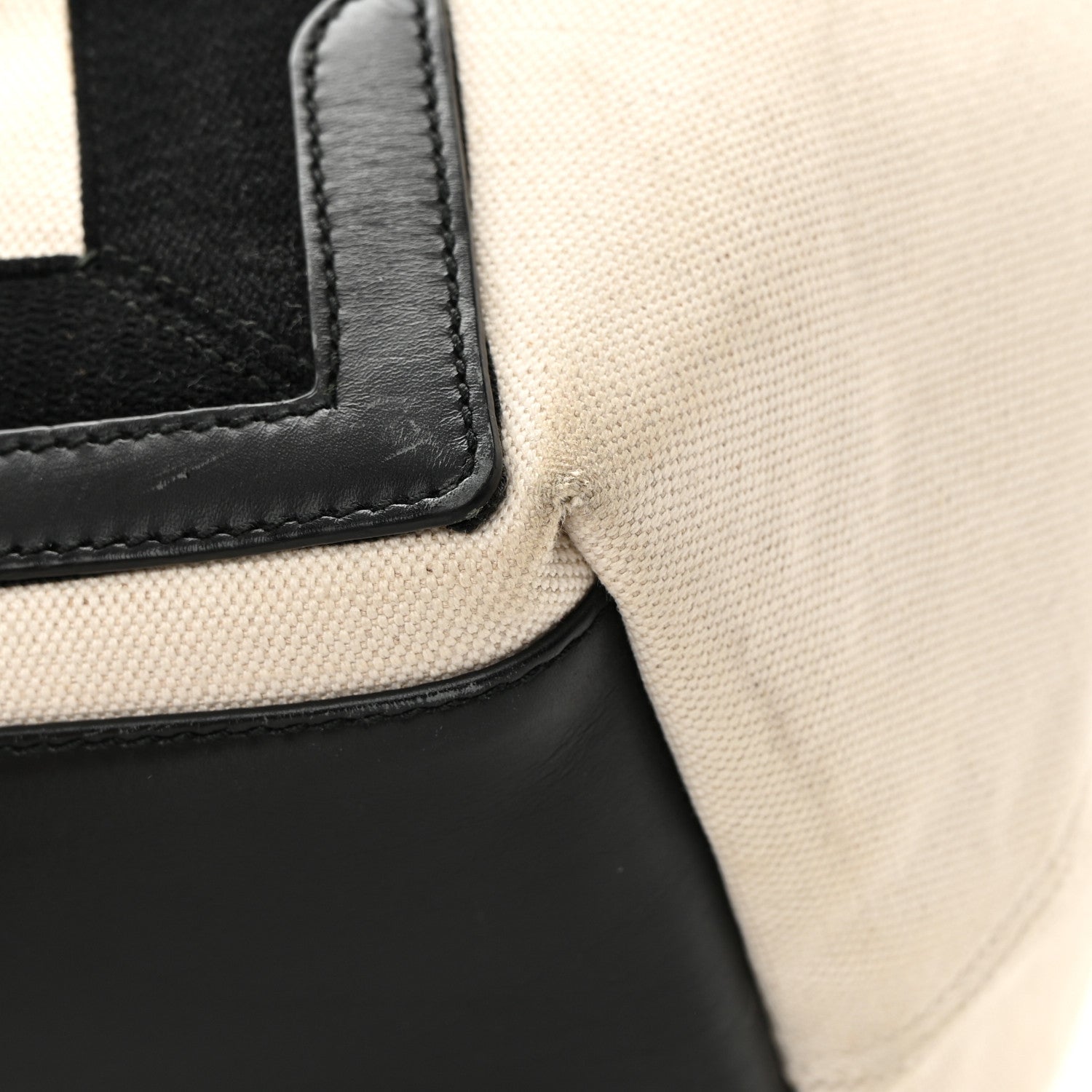 Balenciaga Cotton Canvas Calfskin M Navy Cabas Natural Black 12 of 18