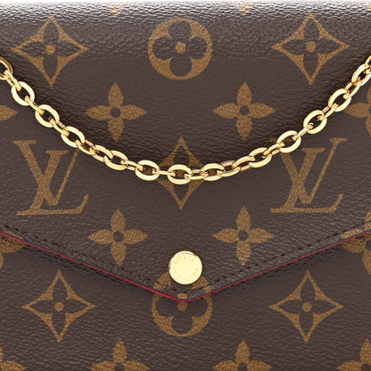 Louis Vuitton Monogram Pochette Felicie Chain Wallet Fuchsia 11 of 13