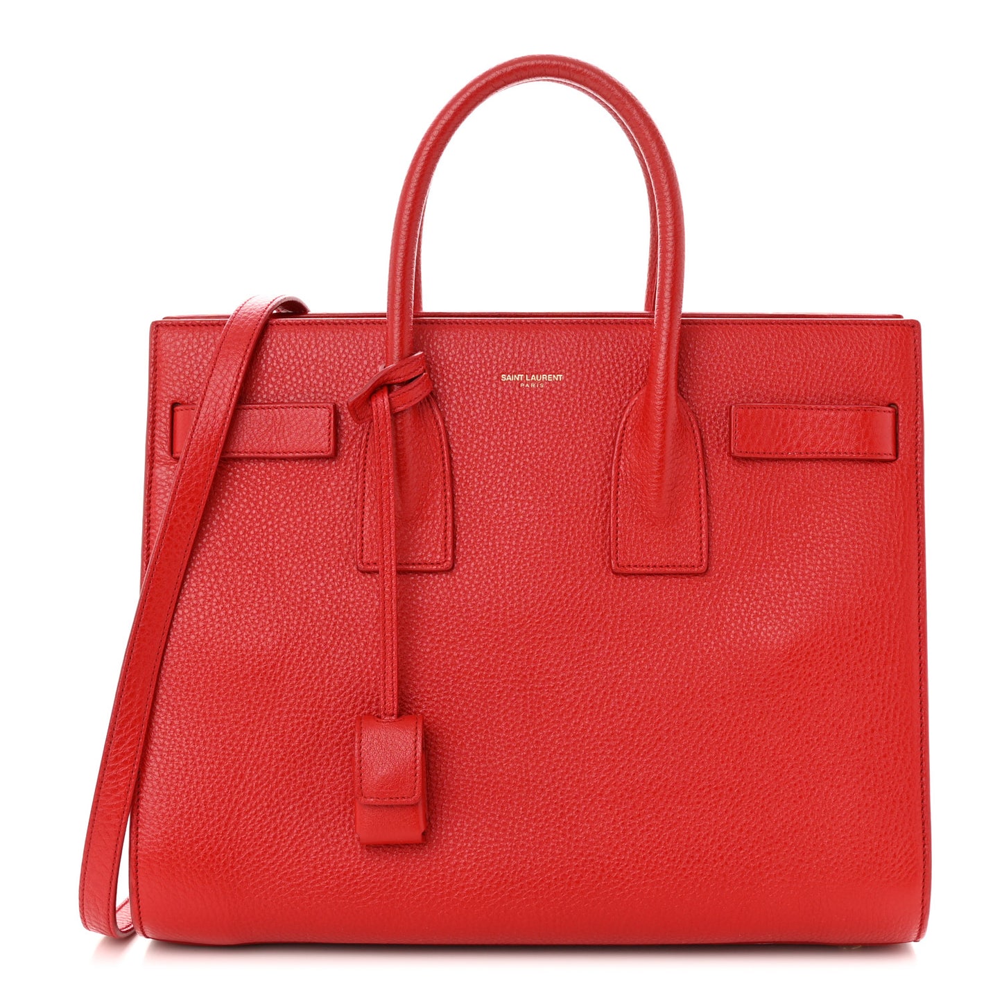 Grained Calfskin Small Sac De Jour Lipstick Red