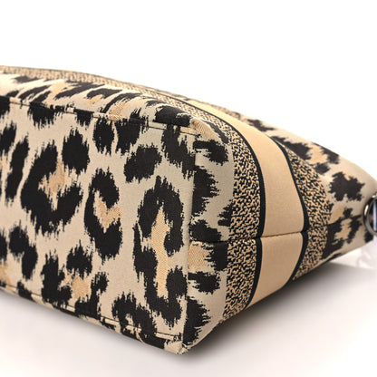 Christian Dior Canvas Mizza Embroidered Medium Leopard DiorTravel Nomad Pouch Beige 10 of 11