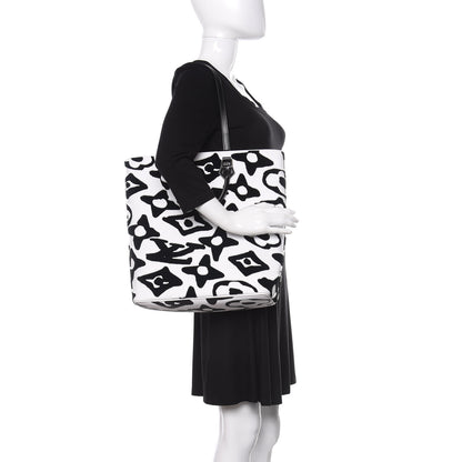 Louis Vuitton X UF Tufted Monogram Tufted Cabas White Black 2 of 10