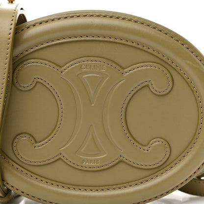 Celine Smooth Calfskin Cuir Small Triomphe Oval Purse Crossbody Olive 8 of 11