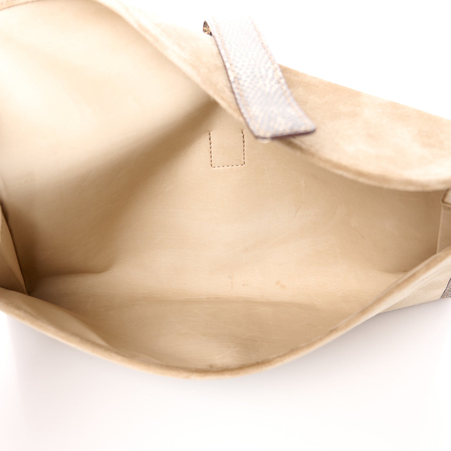 Veau Doblis Lizard Jige Elan 29 Clutch Tabac Camel Ombre