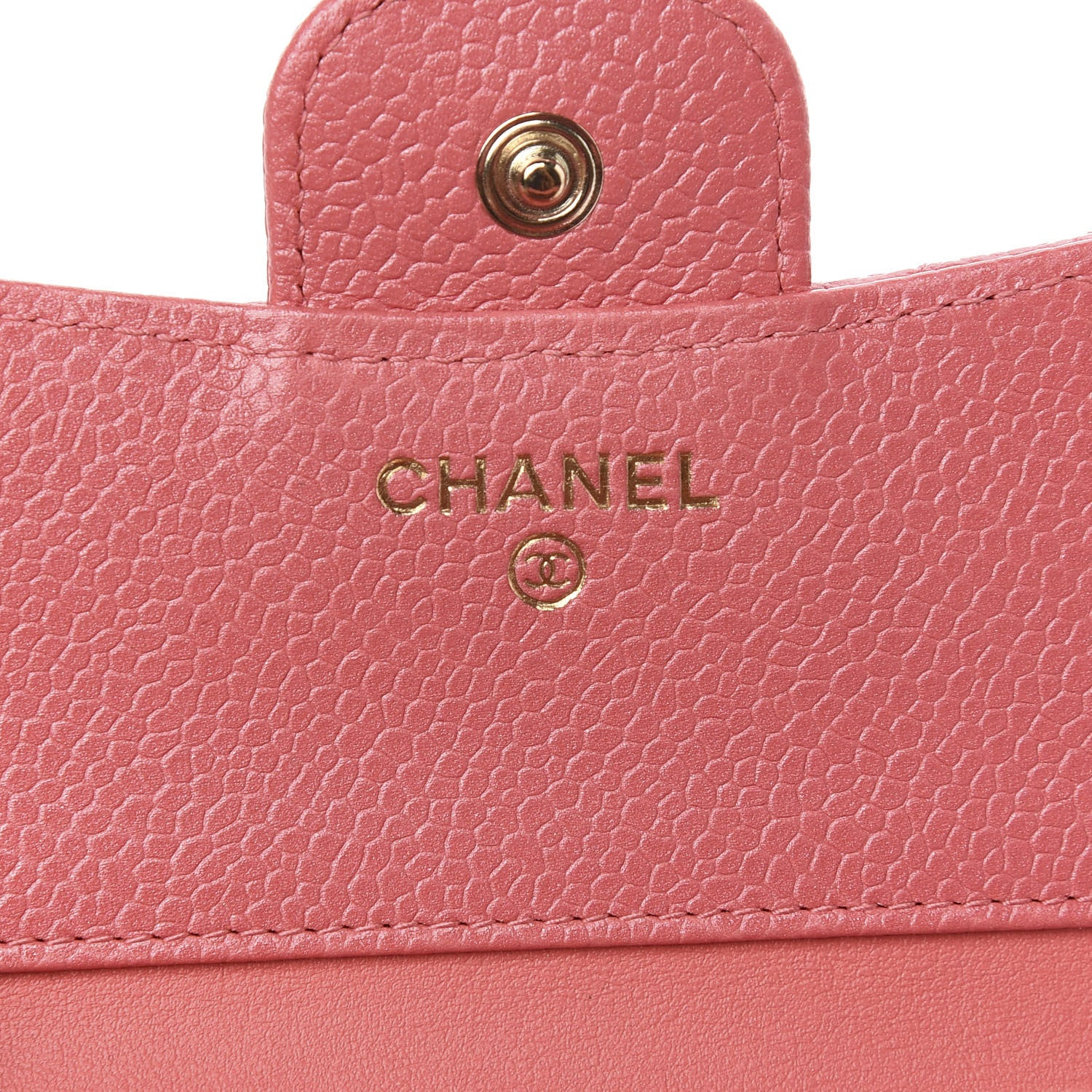 Chanel Caviar Quilted Compact Flap Wallet Pink 6 of 9