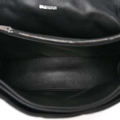 Balenciaga Crushed Calfskin Quilted Matte Black Hardware Large Crush Chain Bag Black 5 of 9
