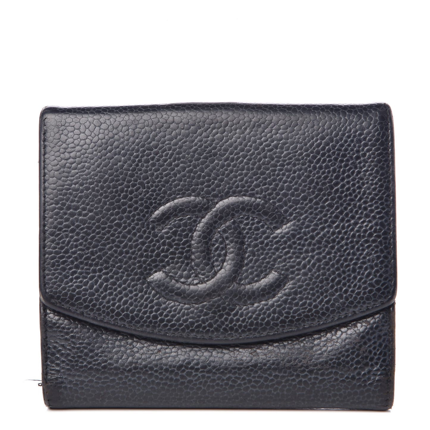 Caviar Timeless CC Compact French Wallet Black