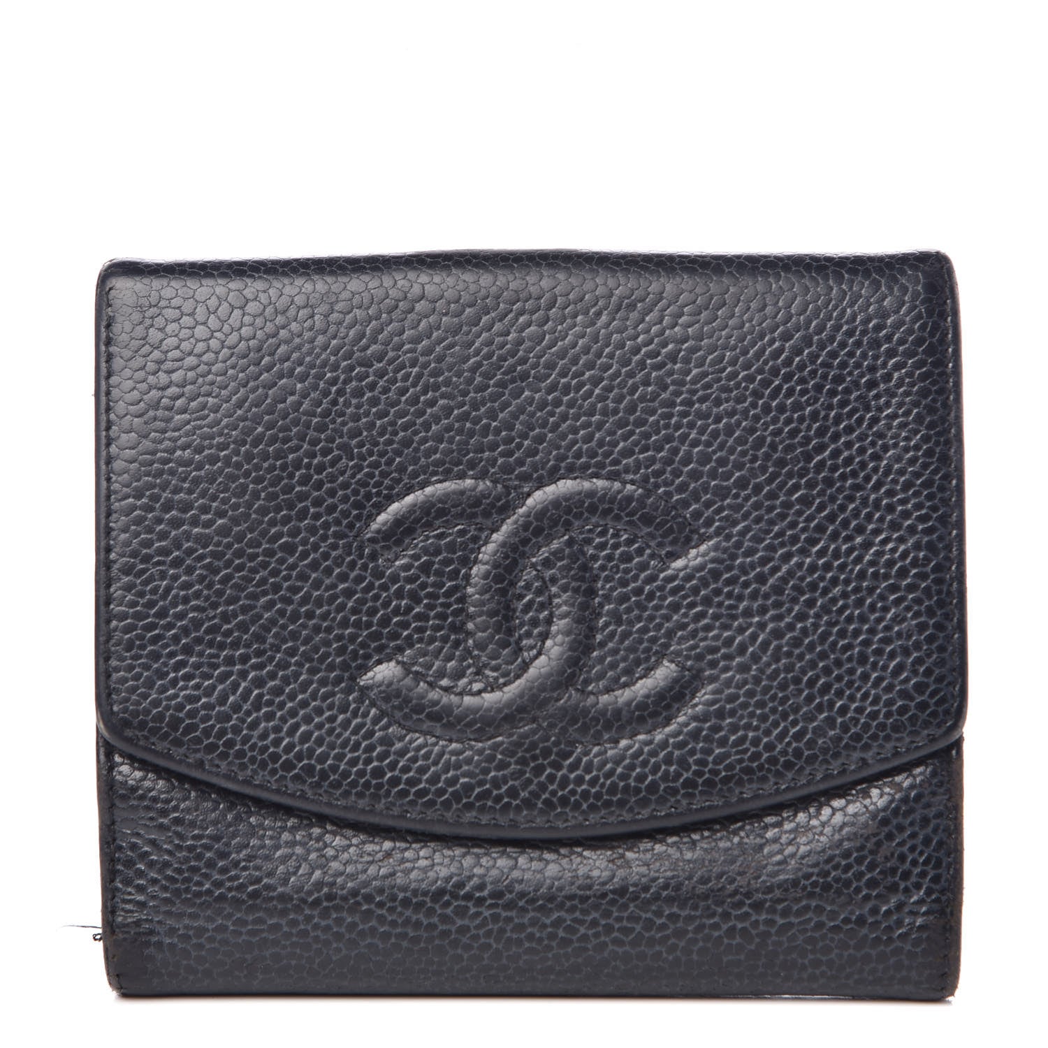 Chanel Caviar Timeless CC Compact French Wallet Black 1 of 12