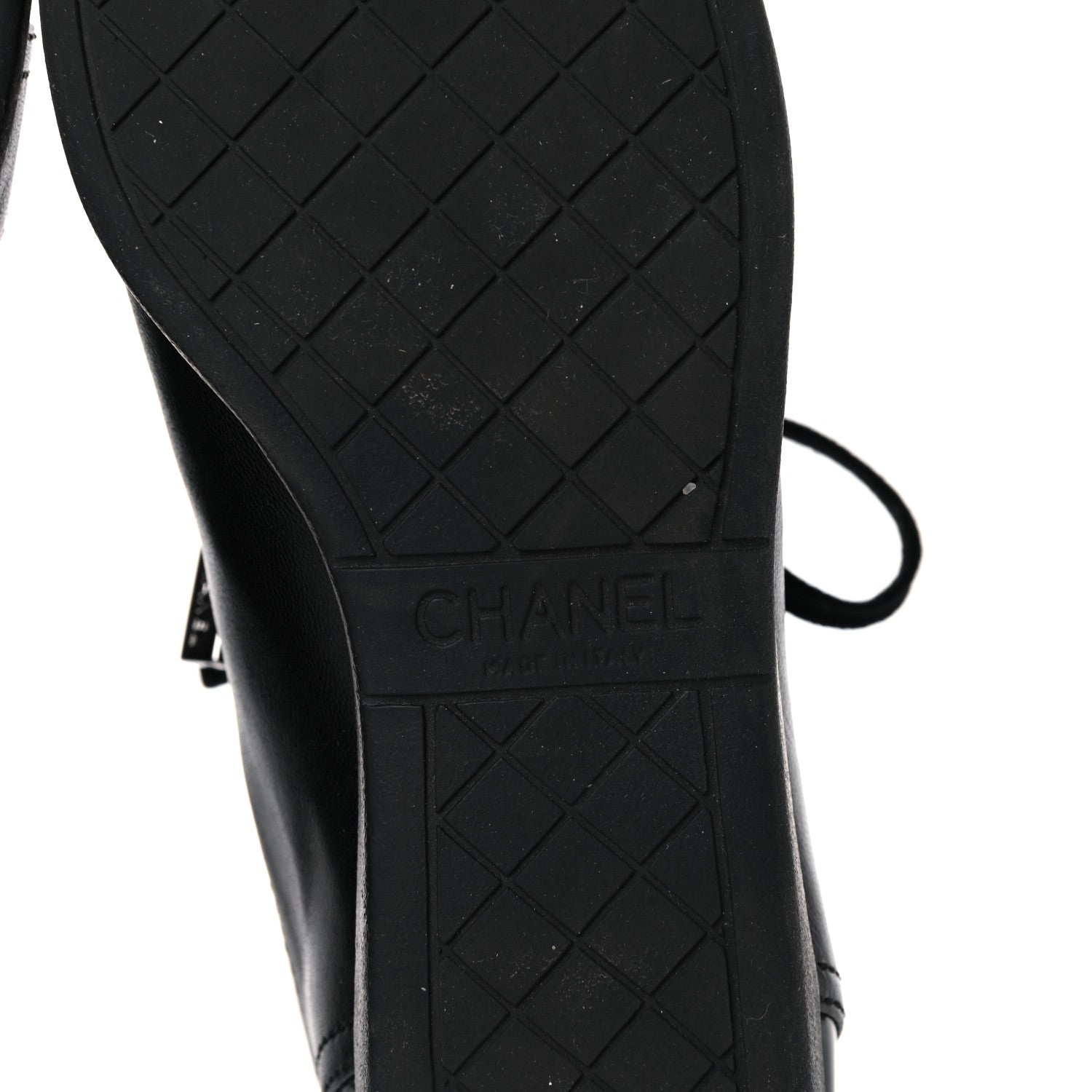 Chanel Lambskin Patent Cap Toe CC Sneakers 37.5 Black 6 of 15